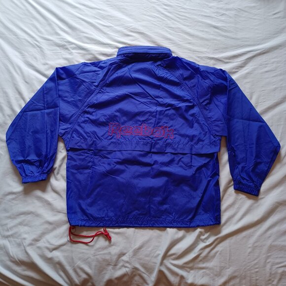 Vintage 1990s Reebok Sport Blue Vented Track Jacket Hoodie Adult Medium - Picture 1 of 16